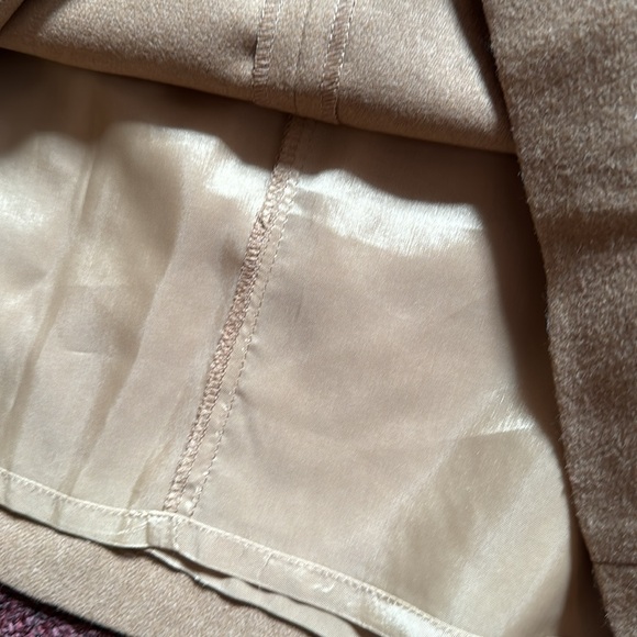 J. Crew tan wool business casual office  work mini skirt 6 - Picture 5 of 8